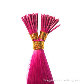 Top-quality I-tip Hair Extension, Prebonded Stick Tip Remy Human Hair